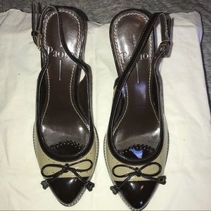 RETRO SECRETARY Cap toe bow tassel Linea Paolo Block heels 6.5